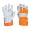 Guantes de seguridad y trabajo Truper de carnaza y loneta unitalla Mod. GU-235
