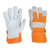 Guantes de seguridad y trabajo Truper de carnaza y loneta unitalla Mod. GU-235