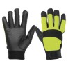 Guantes de seguridad y trabajo Truper mecánico alta visibilidad palma poliuterano Mod. GU-645