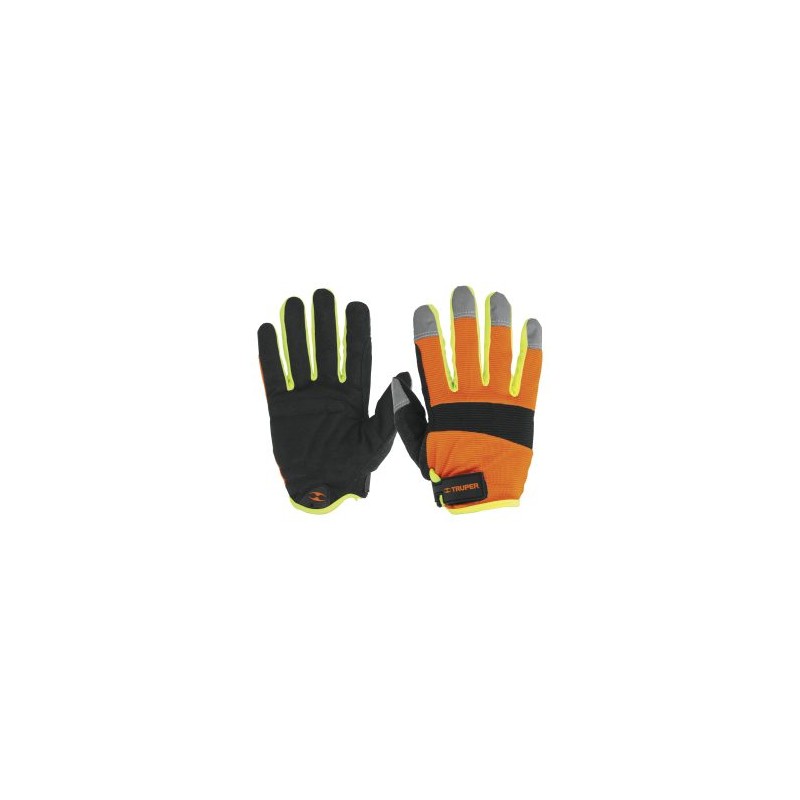 Guantes de seguridad y trabajo Truper para mecánico alta visibilidad Mod. GU-625