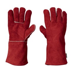 Guantes de seguridad y trabajo Truper rojos para soldador Mod. GU-505