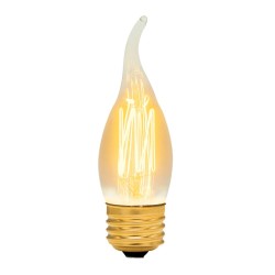 Foco incandescente vintage Volteck 40 W tipo flama Mod. FIV-40F
