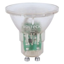 Foco de LED Volteck transparente 3 W MR16 base GU10 luz cálida Mod. LED-103TC