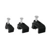 Grapas para cable Volteck negras bolsas con 20 piezas