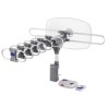 Antena aérea para TV Volteck giratoria 360° con cable coaxial 10 metros Mod. ANGI-360B