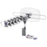 Antena aérea para TV Volteck giratoria 360° con cable coaxial 10 metros Mod. ANGI-360B