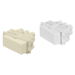 Apagadores 3 vías Volteck línea italiana 2 colores