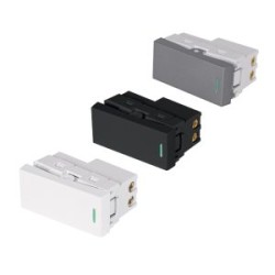 Apagadores 3 vías Volteck línea Lisboa 1 módulo 3 colores