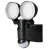 Arbotante negro Volteck Lait con sensor de movimiento LED
