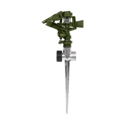 Aspersor verde plástico dos vías estaca de zinc de 11? Pretul Mod. ASVE-11X