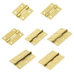 Bisagras rectangulares Hermex acero latonado