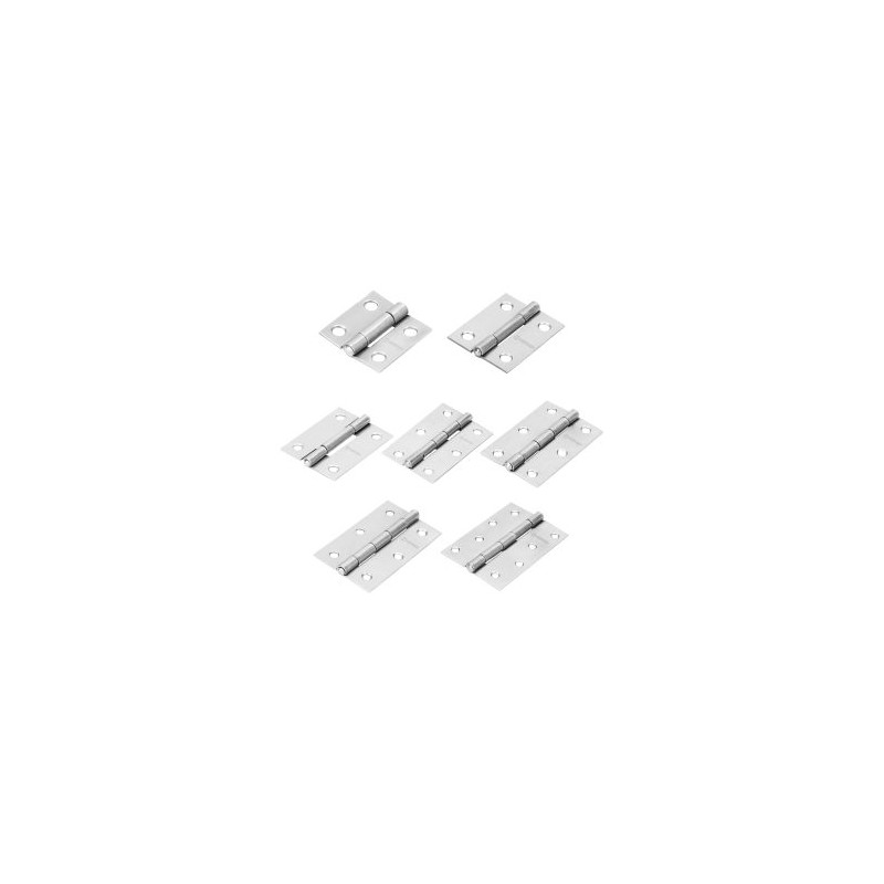 Bisagras rectangulares Hermex acero pulido