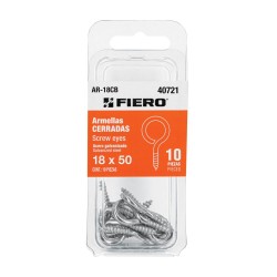 Blíster con 10 armellas cerradas Fiero de 18 x 50 Mod. AR-18CB