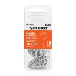 Blíster con 10 armellas abiertas Fiero de 18 x 50 Mod. AR-18AB