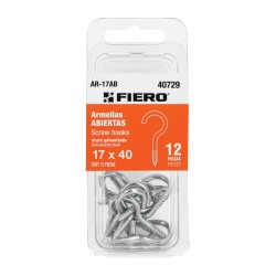 Blíster con 12 armellas abiertas Fiero de 17 x 40 Mod. AR-17AB
