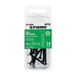 Blíster con 14 tornillos multiusos Fiero 8 x 1-1/2“ Mod. PIJ-838A