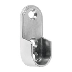 Brida cromada Hermex para tubo ovalado Mod. BTO-5